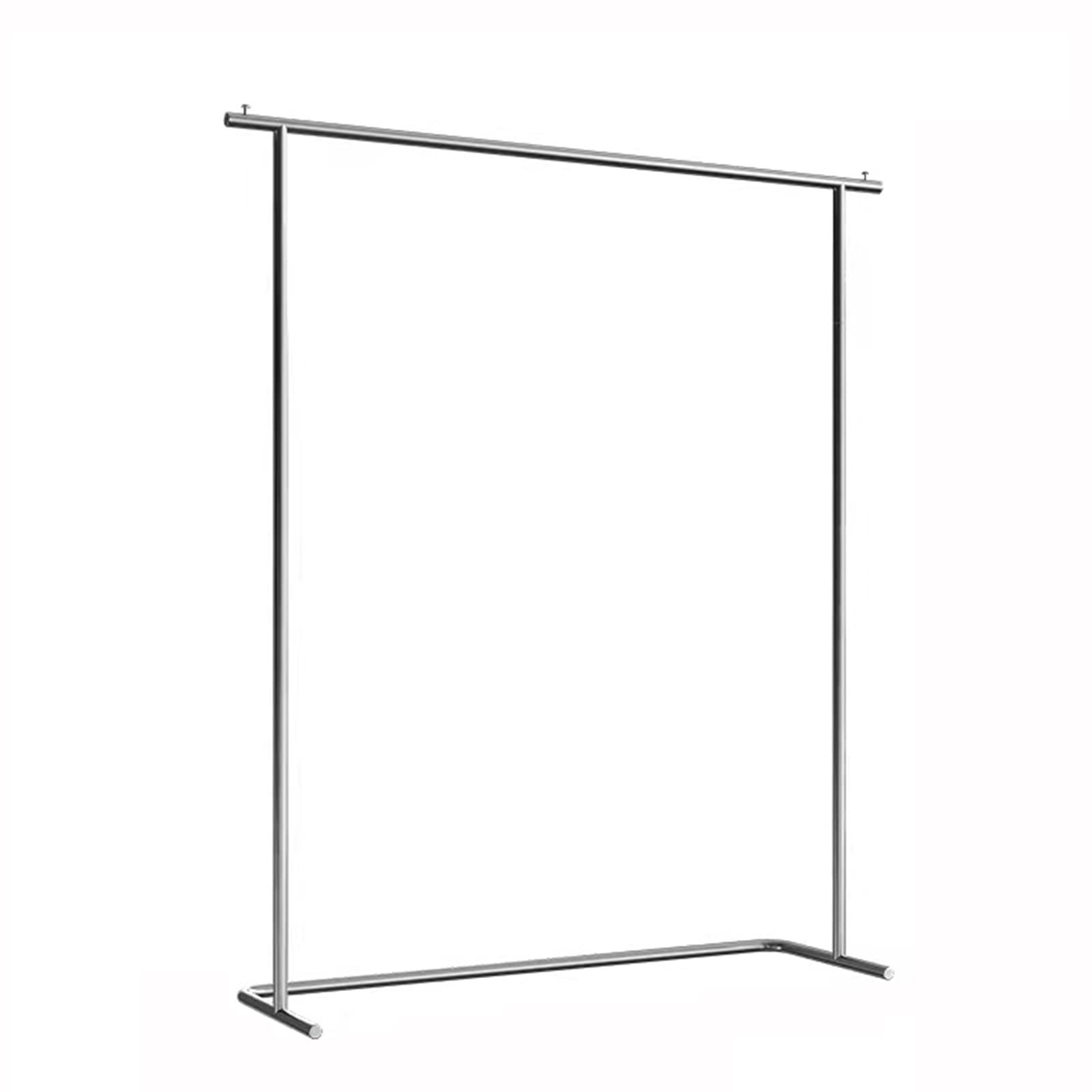 SaryEdge Coat Racks Floor-Standing Stainless Steel Clothing Store Display Rack Multi-Functional Living Room Clothing Rack Single Rod Balcony Drying Rack/Onecolor/10,Onecolor-100X40X150Cm