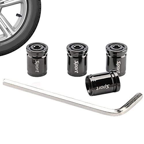 盗難防止ロック タイヤ バルブ キャップ - ユニバーサル自動車用ホイール エア キャップ カバー 4 個 | タイヤバルブカバー 車 SUV バイク 自転車 汎用