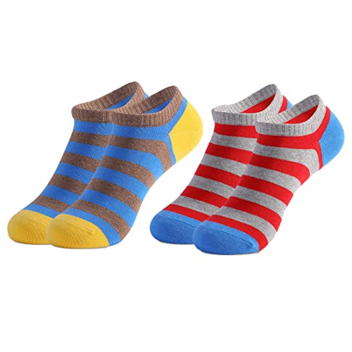 HHX YONLEE No-Show Low-Cut Striped patterned Casual Socks 8/10 Pairs Gift Box4