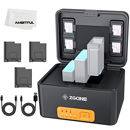 ZGCINE PS-G10 Charging Box Case for GoPro Hero5 /Hero6/Hero7/Hero8/Hero9/Hero10 Action Camera Built-in 10400mAh Battery Power Bank Recharge Cover