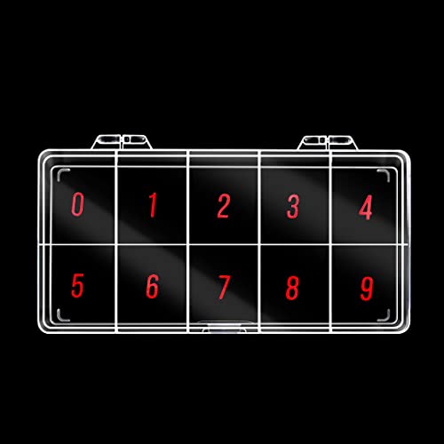 Beauticom Usa Small Empty 10 Space Nail Art Tip Storage Organizer Box Case - Clear Color - For False Nail Tips, Vitamins, Accessories, 10 Sections #TOP1