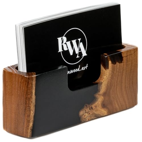 RWA Personalized Business Card Holder for Desk, Elegant Office Desk Decor Organizer for Men Women...
