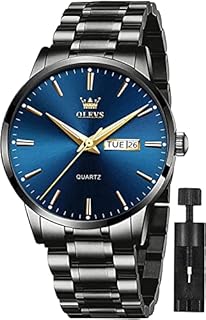 OLEVS Watch for Men Luxury Dress Gold Stainless Steel Analog Quartz Waterproof Luminous Date Diamond Business Two Tone Casual Wrist Mens Watch