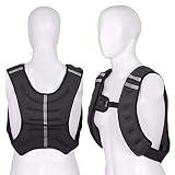 Fitness Maniac Weighted Vest 15 lbs Weight Vests Gym Weight Training Running Adjustable Strap Jacket