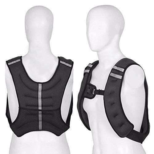 Fitness Maniac Weighted Vest 15 Lbs Weight Vests Gym Weight Training Running Adjustable Strap Jacket Weight Fitness Gym Weight Loss Body Workout Vest 15-Pound #TOP14