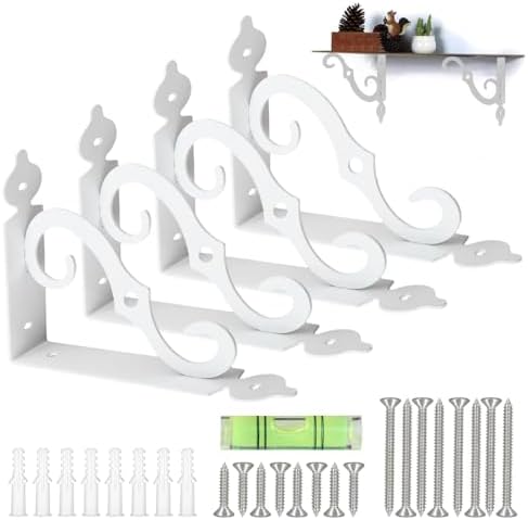 4 Staffe Per Mensole In Alluminio 15cm - Supporto Per Mensole Galleggianti, Portata 50kg, Nero - Foto 2