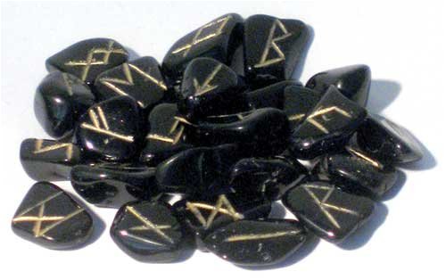 Black Tourmaline Rune Set