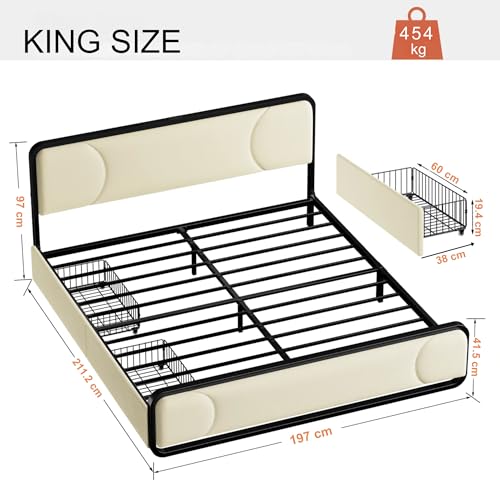 La mejor comparación de Base de Cama King Size Con Cajones de esta semana. 23 Imagen adicional