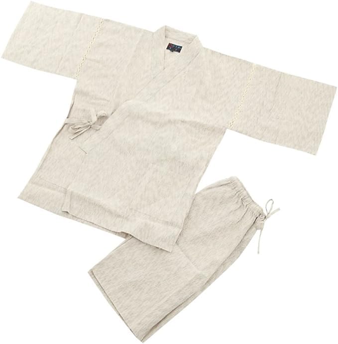 Edoten Original　Japanese pattern Cotton100% Jinbei　beige white3