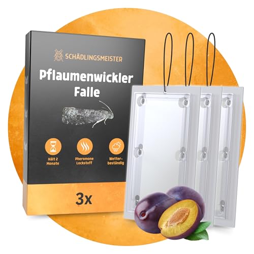 Pflaumenwickler Falle 3 Stück MIT Schnur Pheromonfalle Pflaumenwickler bekämpfen Gegen Pflaumenwickler Mittel gegen Pflaumenwickler Pflaumenbaum - Pflaumenmadenfalle
