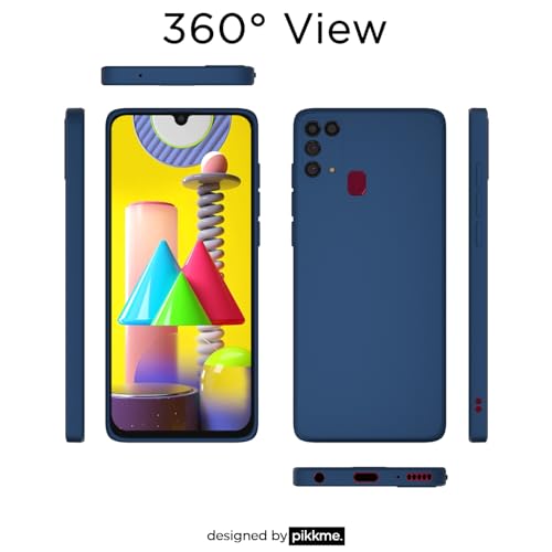 Image of Outlouders Back Cover for Samsung Galaxy M31 / M31 Prime / F41 | Camera Protection | Durable Soft Matte Silicone Bumper Case (Blue)