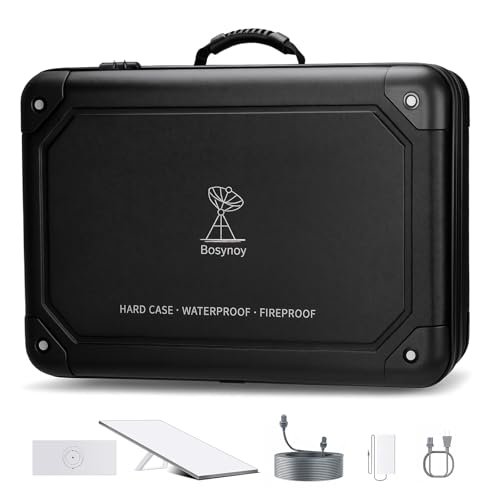 Bosynoy Carrying Case Compatible with Starlink Gen 3 Shockproof Satellite Dishes Case with Custom Fit Interior for Accessories Water-resistant Travel Bag with Security Lock for RV and Camping Black