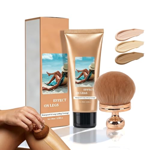 2026 Upgraded Body Coverage Perfector No Transfer Body Foundation with Brush Waterproof Leg and Body Makeup for All Skin Tones Tattoo Cover Up Makeup & Concealer for Women (Medium)