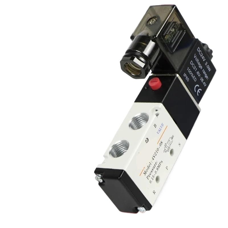 Electroválvula neumática de dos y cinco vías 4V210-08, válvula de inversión, control de bobina, 220 V, válvula de aire, válvula electrónica, 24 V CC(4V410-15,AC220V)