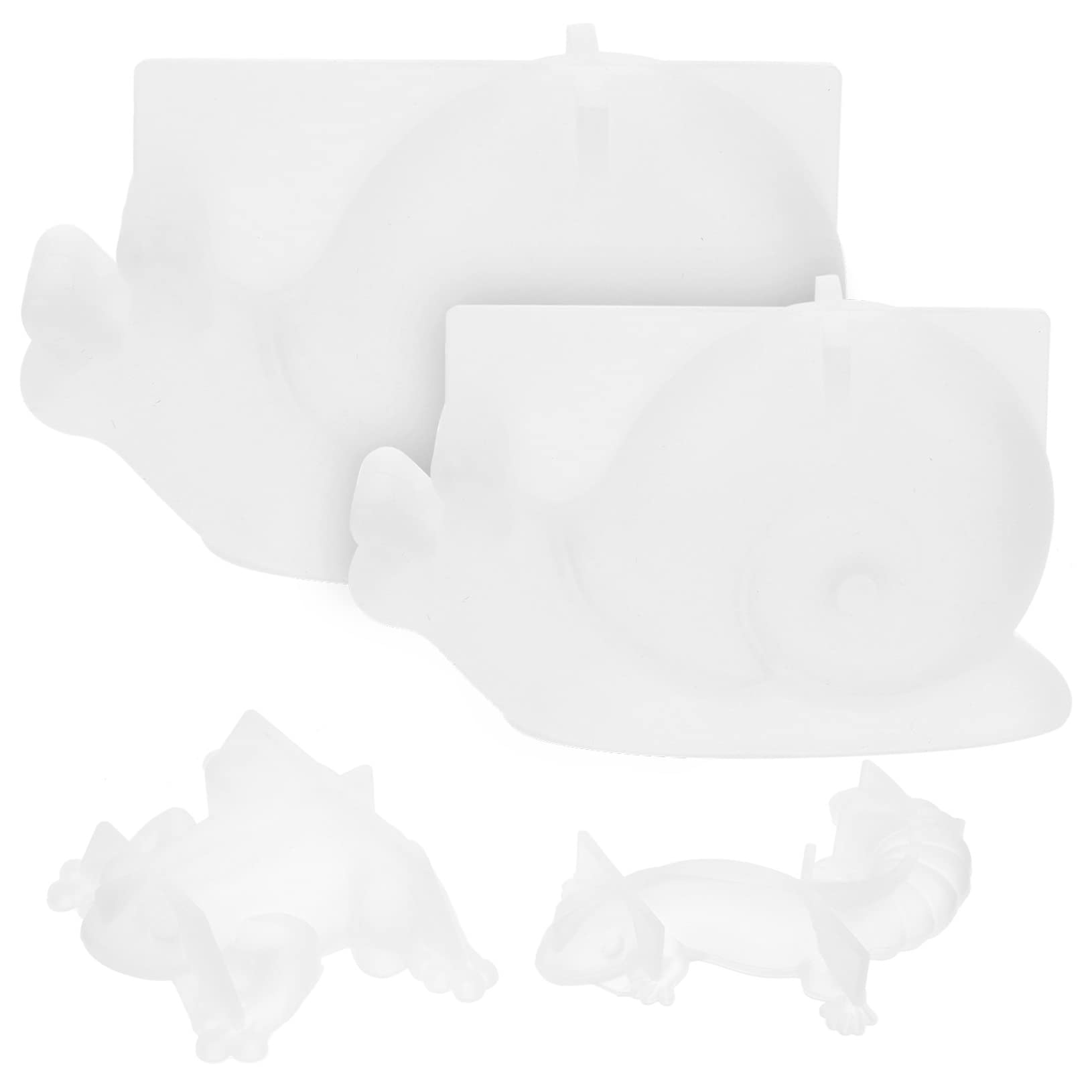 HOMSFOU 3 Set Stampo Silicone Per Animali Mold Per Flessibile Lucertole E Creativo Diy Per Decorazioni Uniche E Fatte Mano 4 Pezzi * 3