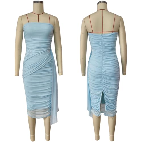 Image of PORRCEY Women's Sexy Elegant Rhinestone Mesh Party Club Night Mini Dress
