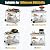 Shintenchi 24.6"x37.6" Pizza Oven Cart Table with Topping Station and Wheels, Outdoor Tabletop Grill Table Stand, Movable Food Prep Workcart Fits for Ninja Blackstone Woodfire Grill