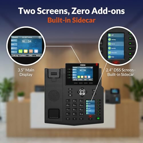 Fanvil X5U V2 Teléfono IP Empresarial VoIP miniatura 3