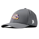 Branded Bills Ncaa Lsu Tigers Slate Curved Performance Lsu Tiger Team Logo Pvc, Lightweight, Comfortable Baseball Cap