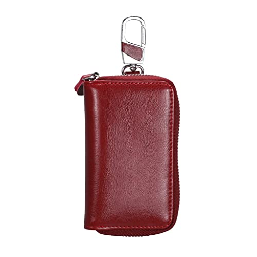 Sac multifonction en cuir à fermeture éclair pour organiser 12 clés au quotidien