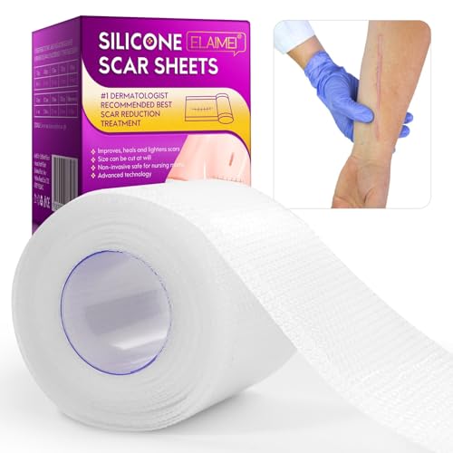Silicone Scar Sheets Soft Invisible Painless Treatment for C-Section Keloid Surgery Burn Acne 40mm x 1.5M