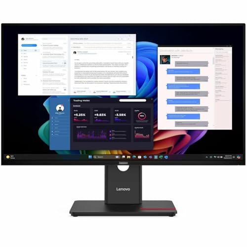 Image of Lenovo ThinkVision T27UD-40 27 inch 4K UHD LED Monitor, Eclipse Black