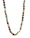 Genuine Venice Murano Sommerso Aventurina Glass Bead Long Strand Necklace in Multi-color, 26+2" Extender