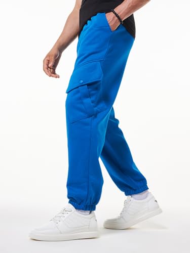 Image of Bewakoof Men's Fleece Super Loose Fit Joggers|Bewakoof Heavy Duty 1.0 | Track pants for man | Lower for man | Trouser for men | Baggy trackpants for men | Multipurpose | Mens Lower Activewear | Utility Pockets | Lightweight & Flexible Elastic Waist | Casual Joggers | Loose Fit