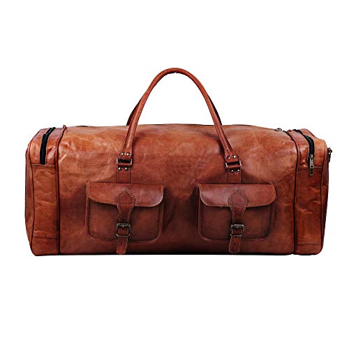 Large Leather Duffle Bags for Men & Women - 30 Inch Oversized Travel Weekender Bag4