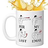 Lembeauty Gemäß Meiner Letzten E-Mail Becher,325ml Sarkastischer Keramik Kaffeebecher | Wie In Meiner Letzten E-Mail Trinkbecher,Für Tee Heiße Schokolade Milch Saft Heiße Kalte Getränke Büro Kollegen
