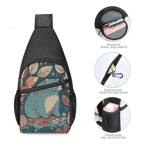 Sling Bag para hombres y mujeres pequeño bolsa cruzada miniatura 5
