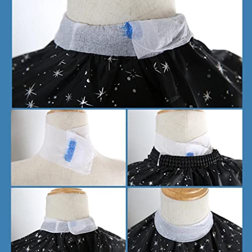 Milageto Barber Nackenband, Friseur-Nackenband -Nackenschutz Papierstreifen Friseurkragen, Weiß