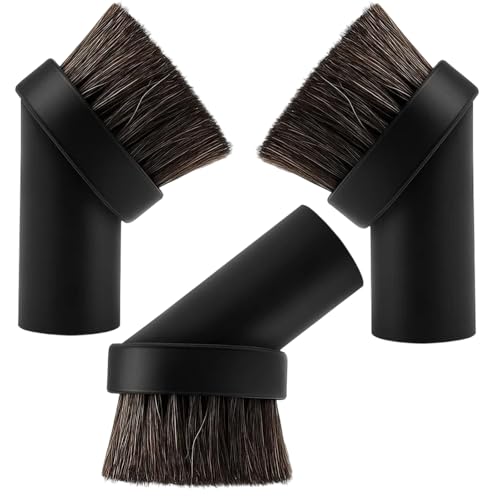 GYTFOG 3 Pcs Brush Head, Henry Brush Head, Horse Hair Round Brush,For Henry Hoover Attachments, 32mm Universal Replacement Round Horse Hair Dusting Suction Accessories Tool, for Small Corner Cleaning