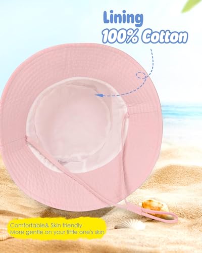FURTALK Baby Sun Hat Toddler Boys Girls Bucket Hat for Kids 0-5 Years UPF 50+ Sun Protective Child Summer Beach Hats - Image 3