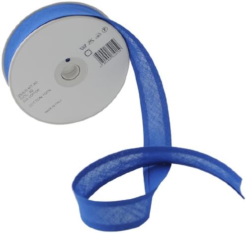 Inastri Ruban Biais Reliure Rouleau, Polyester Coton, Bleu Foncé