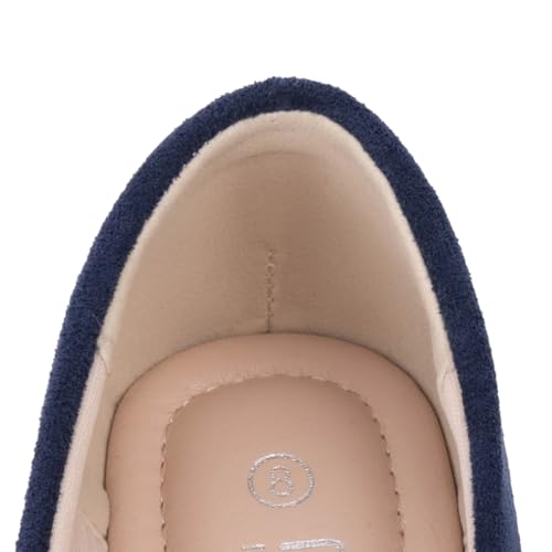 Image of MUSSHOE Comfortable Office Flats for Women: Pointed Toe Work Shoes with Memory Foam - Dressy Business Casual Slip On Flats for Commute & All Day Wear