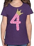 Endlich hat deine kleine Prinzessin ihren 4.Geburtstag! Mit diesem süßen Birthday-Motiv bist du der Liebling auf jeder Kinder-Feier