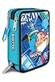 Giotto Astuccio Supermina 3 Zip Young Street Art, AZZURRO