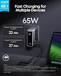 Anker Prime Power Bank, 9,600mAh Battery Pack with 65W Output, Lanyard Charging Cable, PD 3.0 and PPS, 30W Fast Recharging, Smart Display, Portable Charger for MacBook, iPhone 15 Series, Galaxy, iPad