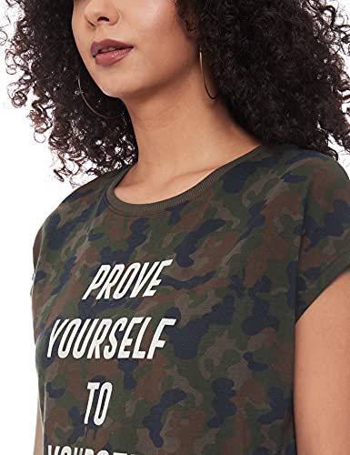 Image of Max Women's Typographic Print Round Neck Sports T-Shirt