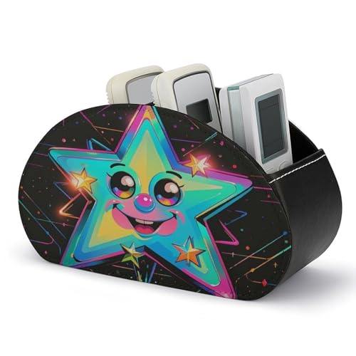 Support de télécommande en cuir à 5 compartiments pour trier vos fournitures