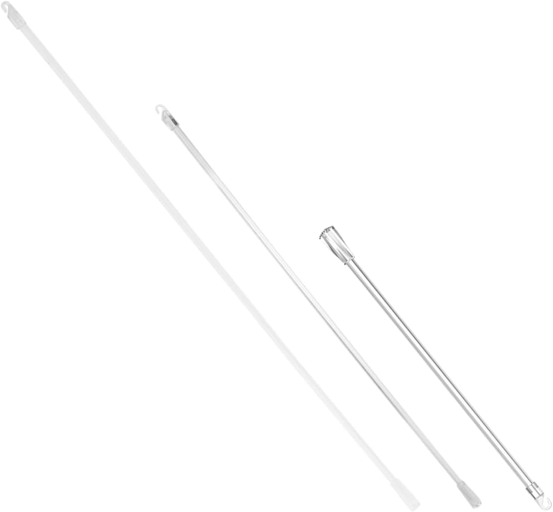 12pcs Vertical Blind Replacement Wands with Hook Household Blind Rods for Easy Curtain Control for Space Saving and Heavy Curtain Support