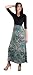 Peach Couture Womens Casual Summer Black Paisley Elastic Waist Maxi Long Dress