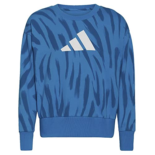 Sweatshirt adidas bleu enfant taille M au look sportswear quotidien