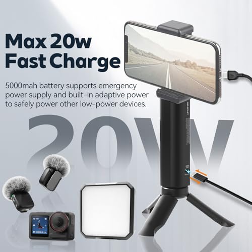 Ailight Battery Handle Grip, 5000mAh Extended Power with 20W PD Charging, 1/4