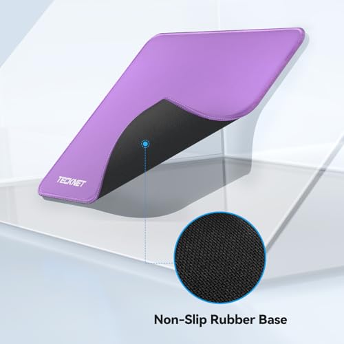 Image of TECKNET Mouse Pad with Anti-fray Stitchin, Waterproof Surface & Non-Slip Rubber Base with Stitched Edges Gaming Mouse Mat for Laptop,Compatible with Laser and Optical Mice - Purple