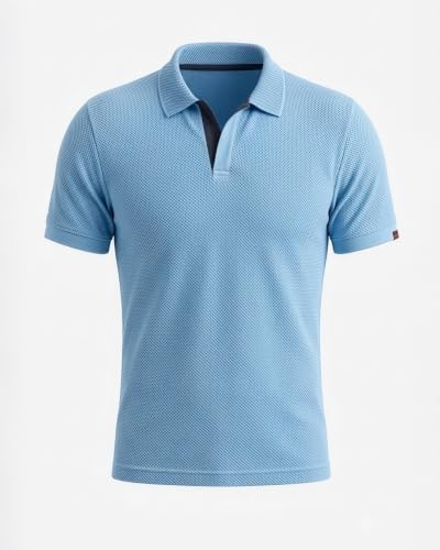 Image of Status Quo Men's Polo T-Shirt | Rich Cotton Blend | Slim Fit | All Day Comfort | Contrast Inner Placket | Polo Collar