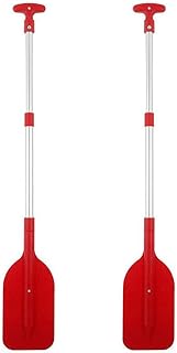 Jorzer Boat Oars Telescopic Paddle Portable Adjustable Length Canoe Type T Retractable Boat Oars with Anti-slip Grips for Kayak Canoe Inflatable Boat Dinghy 2pcs