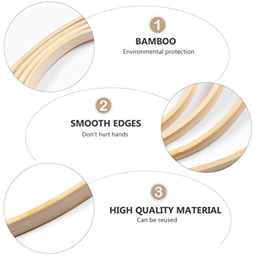 8 Círculo De Bambu Aro De Madeira Aro De Bambu De Madeira Anéis De Apanhador De Sonhos Redondos Deco