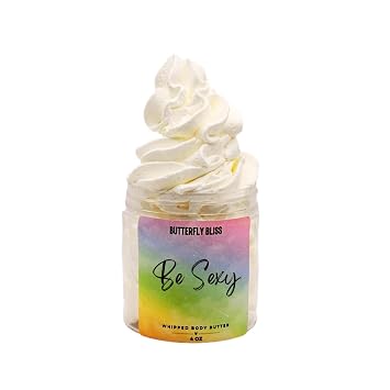 Be Sexy Whipped Body Butter Sensual Coconut Jasmine Scent Luxurious Handmade Skincare with Shea & Mango Butter All-Natural Moisturizer for Dry Skin 4 oz Jar